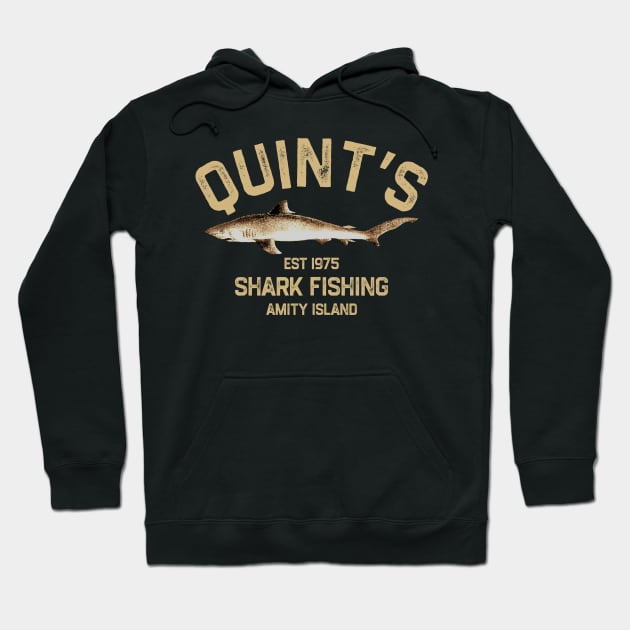 Quint's Shark Fishing - Amity Island Hoodie by kaden.nysti